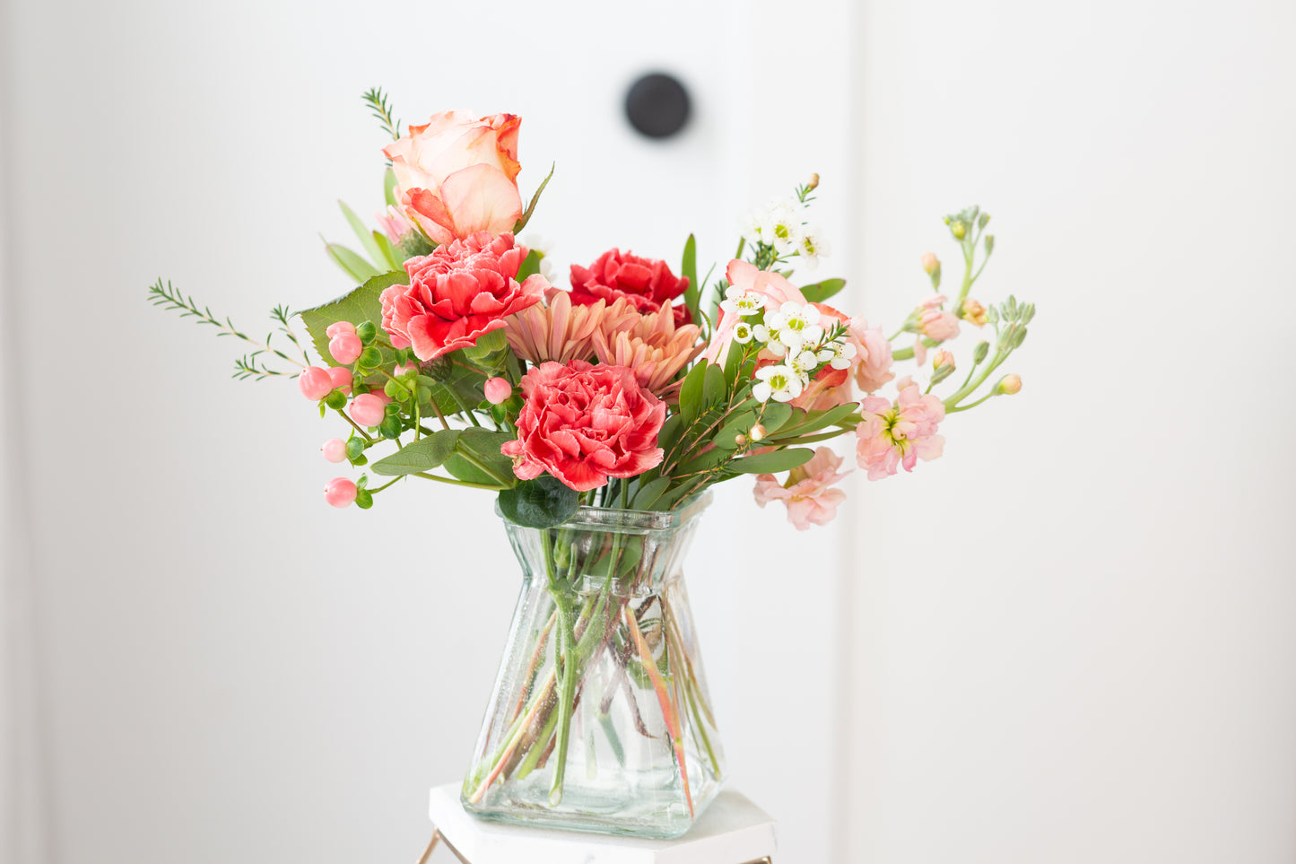 Gathered Square Glass Vase