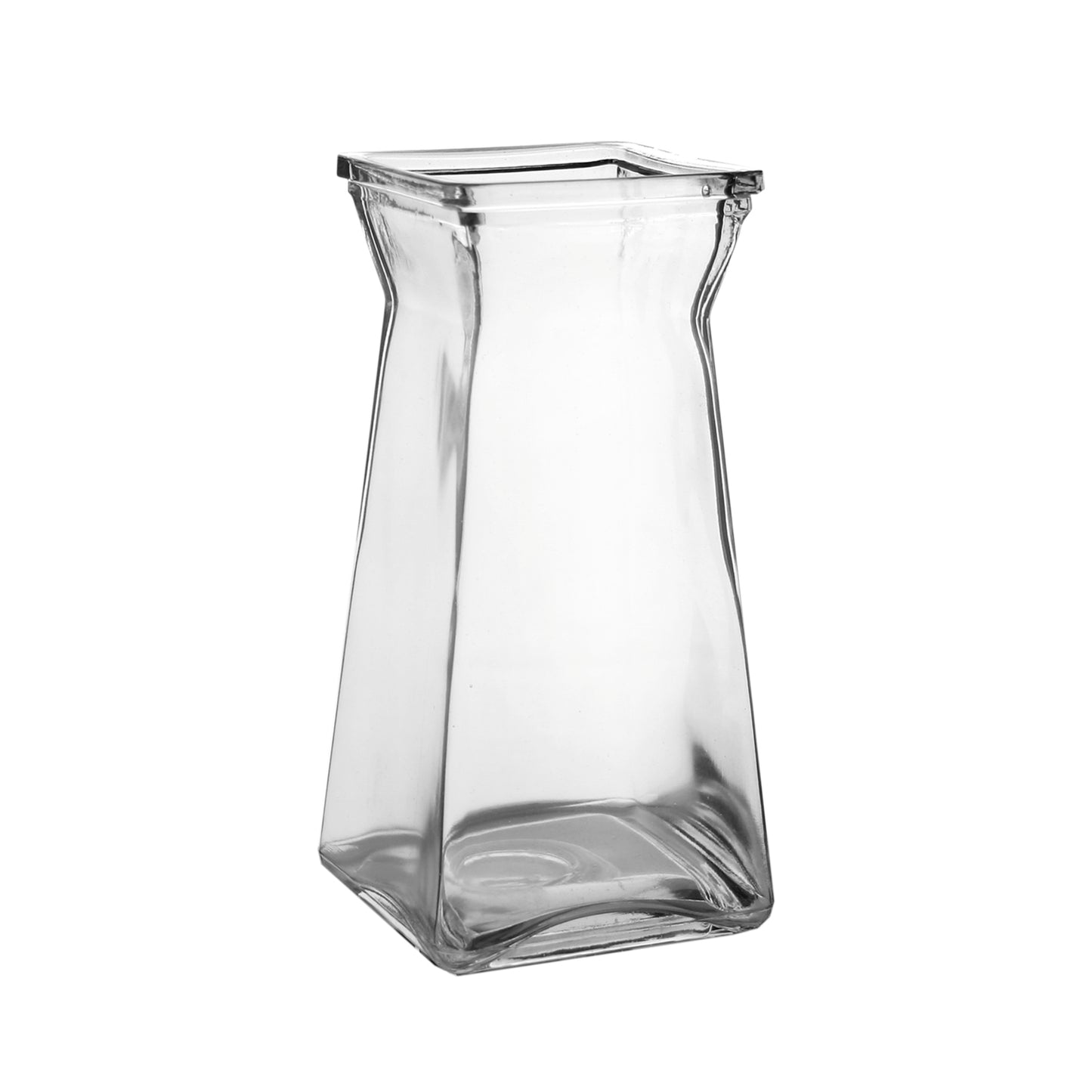 Gathered Square Glass Vase