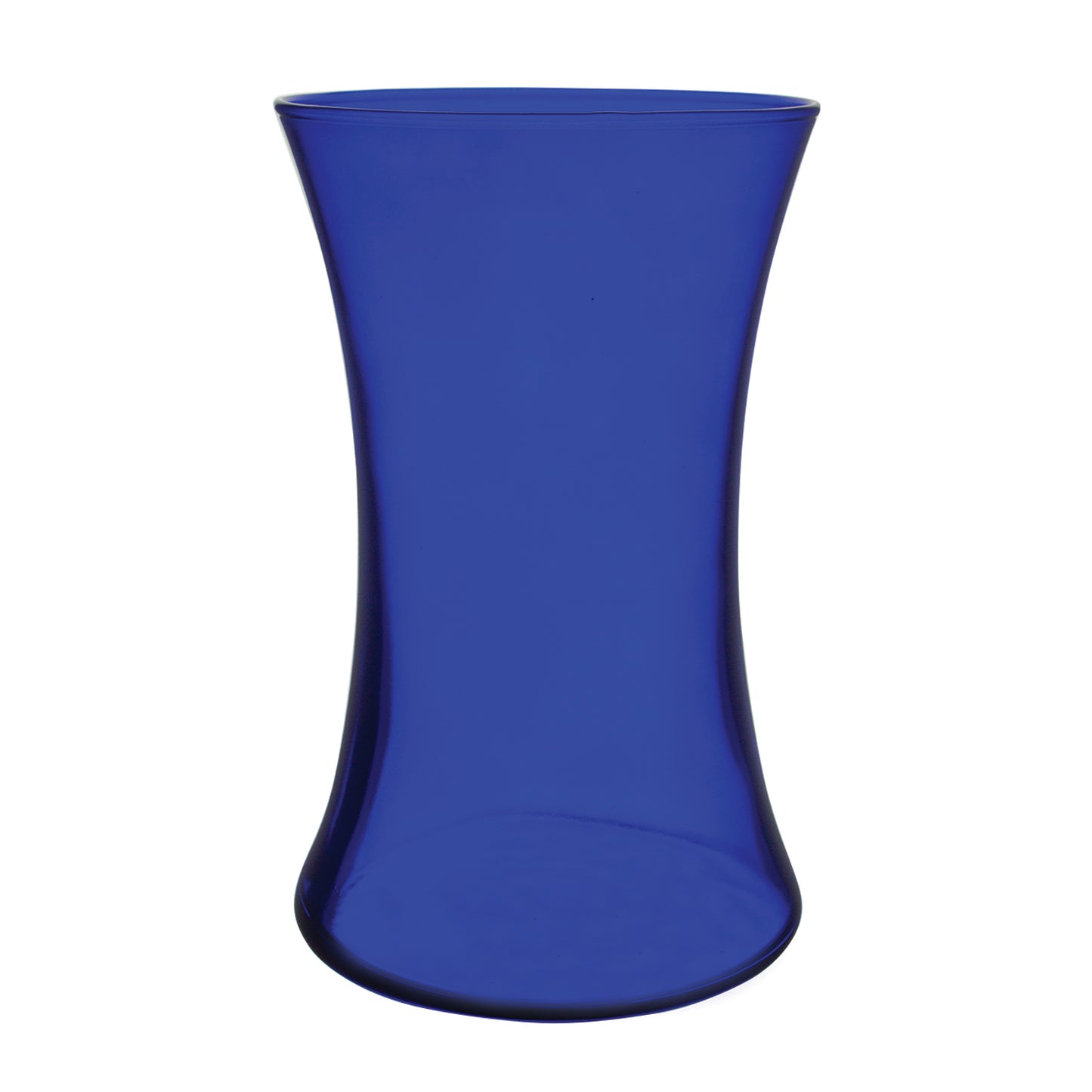 46 & Spruce cobalt blue glass gathering vase, ideal for elegant floral arrangements and modern home decor.