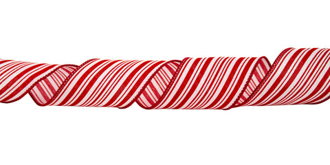 Sugared Candy Stripes Holiday Ribbon, #40 -- 50 Yard Rolls