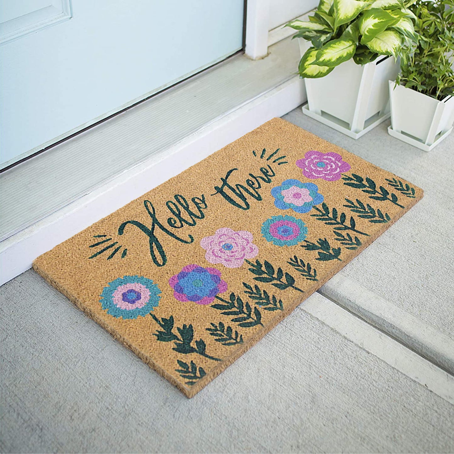 'Hello There' Spring Doormat, Natural Coir Mat