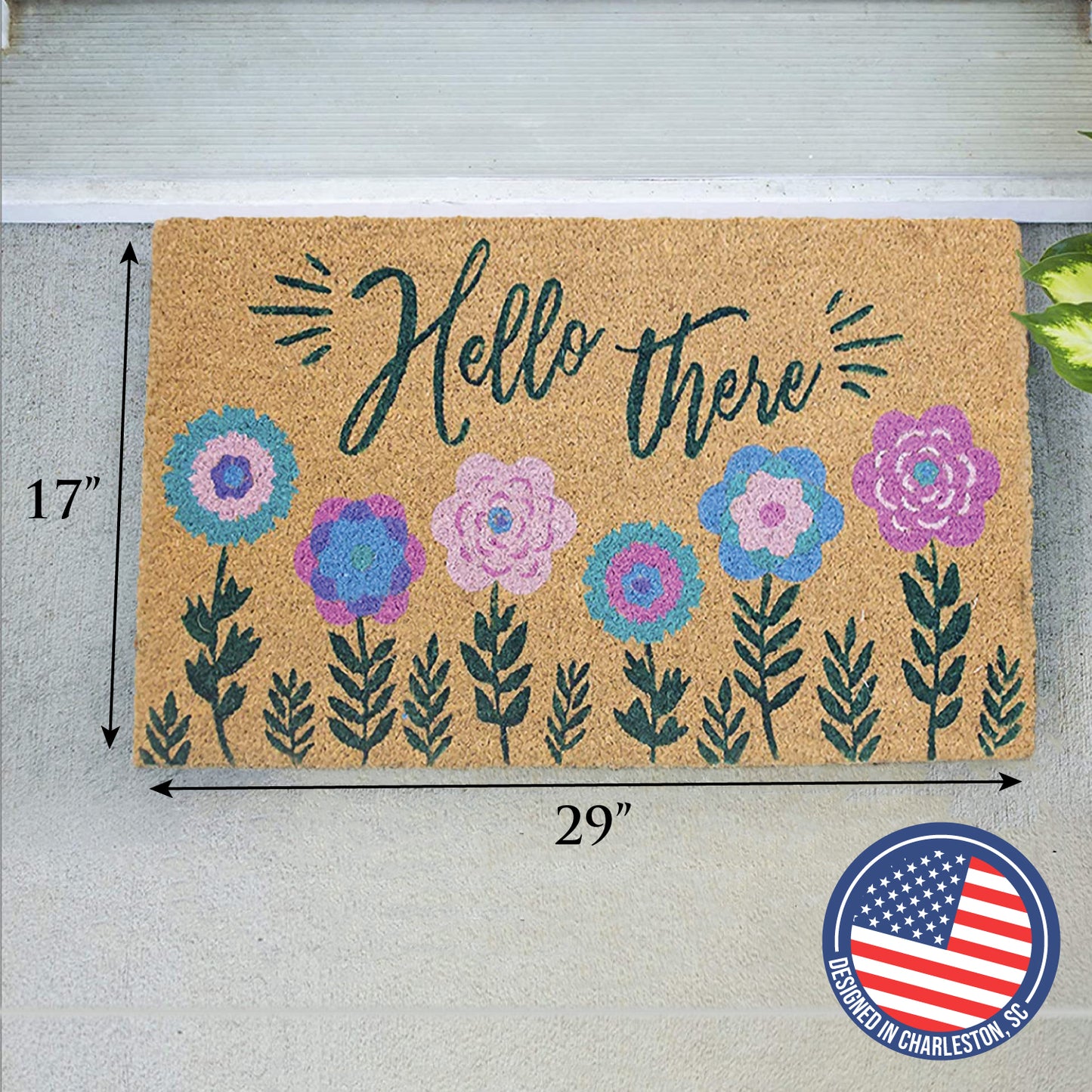 'Hello There' Spring Doormat, Natural Coir Mat