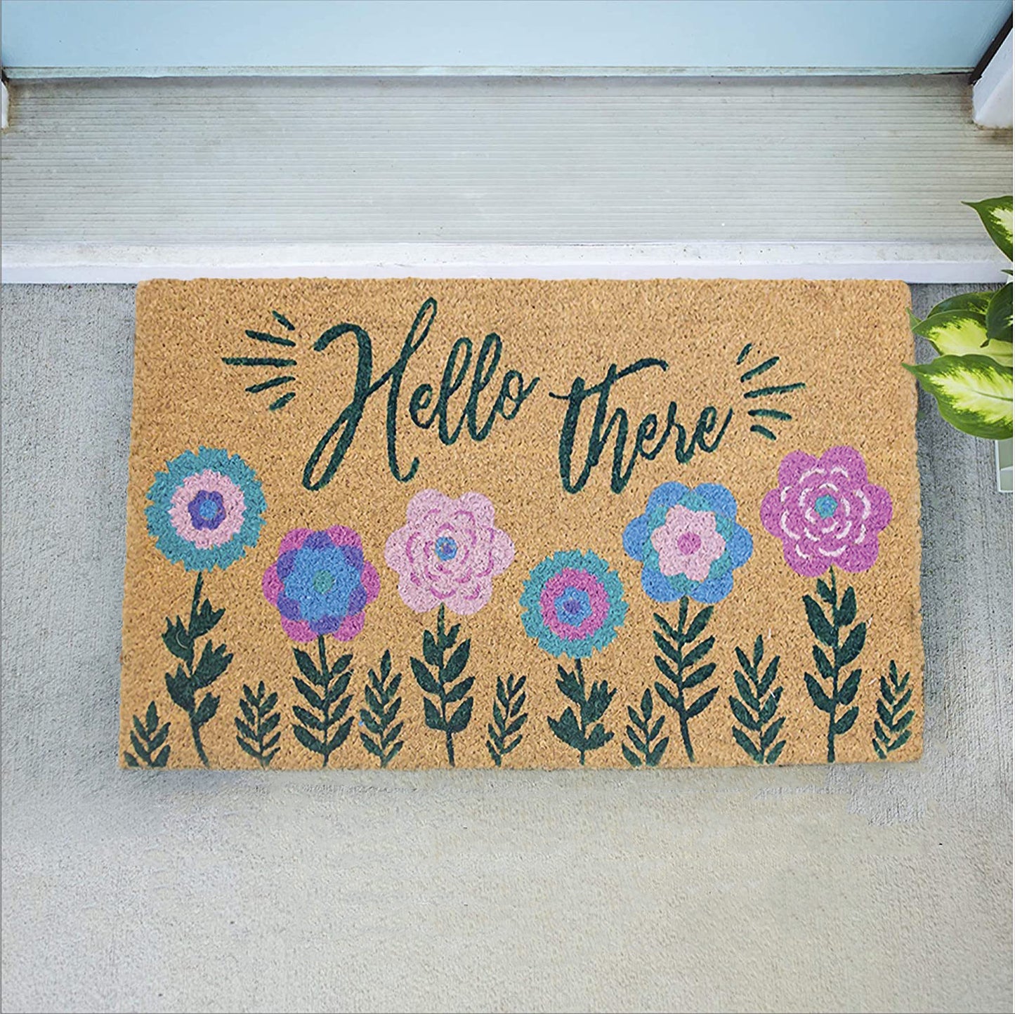 'Hello There' Spring Doormat, Natural Coir Mat