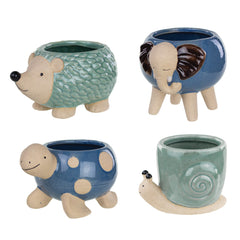 Ceramic Animal Planter Assortment - Case of 12