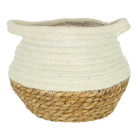 Cable Basket in Oatmeal